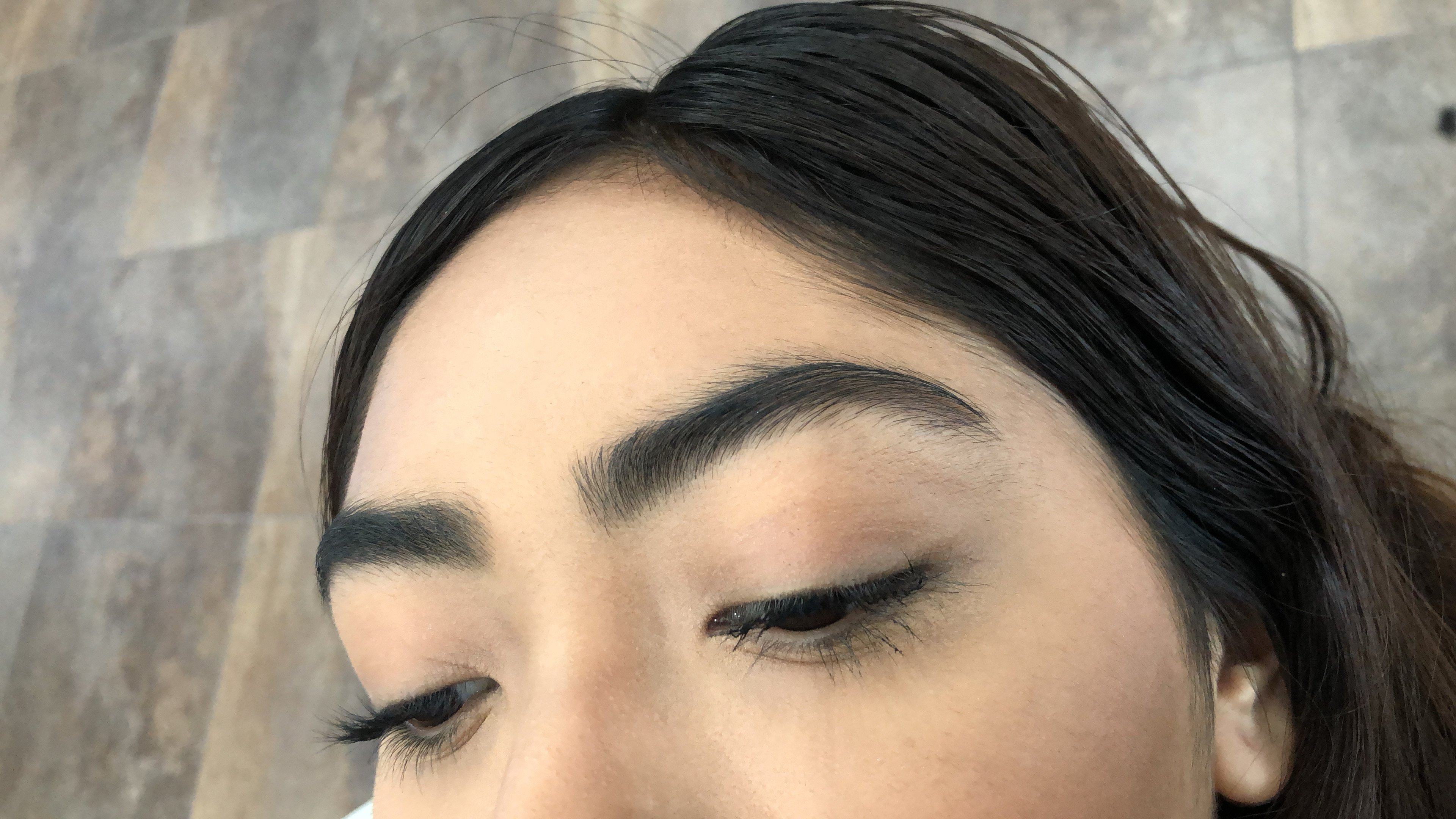 Before eyebrow threading