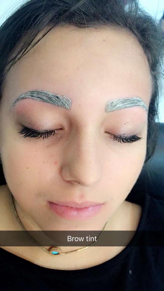 Brow tinting